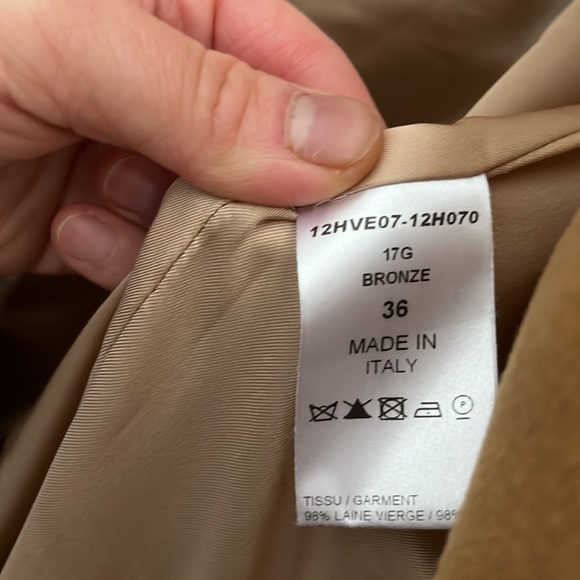 Chloe Wool Blazer/Jacket in Mustard Made in Italy 36 S Silk Lined OP 2500+ - Picture 6 of 8